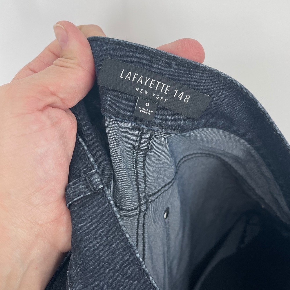 LAFAYETTE 148 Dark Wash Straight Leg Jeans Size 0 Classic - Picture 3 of 5